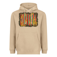 Mushroom christmas reindeers leopard background Heavyweight Hoodie - BarkalooDesign