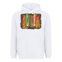 White christmas reindeers leopard background Heavyweight Hoodie - BarkalooDesign