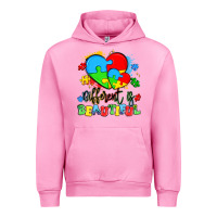 Fuchsia Pink different is beautiful Urban Hoodie - Artiststas