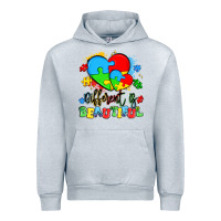 Heather Grey different is beautiful Urban Hoodie - Artiststas