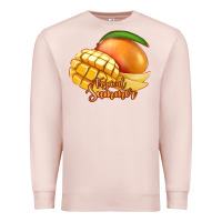 Pale Pink Mango Tropical Summer Premium Sweatshirt - Jasminsmagicworld