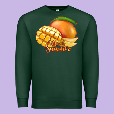 Mango Tropical Summer Premium Sweatshirt Designed By Jasminsmagicworld