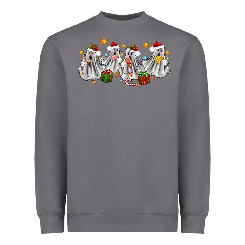 Pantasmas Ghost Christmas Heavyweight Sweatshirt by Zillion Design Studio | Teevron