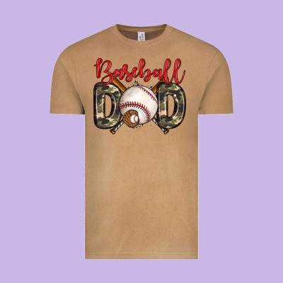 Baseball Dad Vintage Tee Designed By Zillion Design Studio