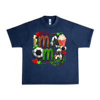 Navy mama soccer with popcorn Urban Heavy Tee - texasbilliewilder