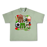Oil Green mama soccer with popcorn Urban Heavy Tee - texasbilliewilder