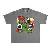 Mama Soccer With Popcorn Urban Heavy Tee | Teevron