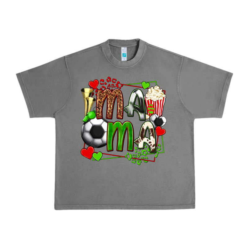 Mama Soccer With Popcorn Urban Heavy Tee by texasbilliewilder | Teevron