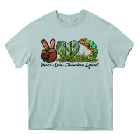 Arona Peace Love Chameleon Lizard Heavy Core Tee - LillyAllenDesigns