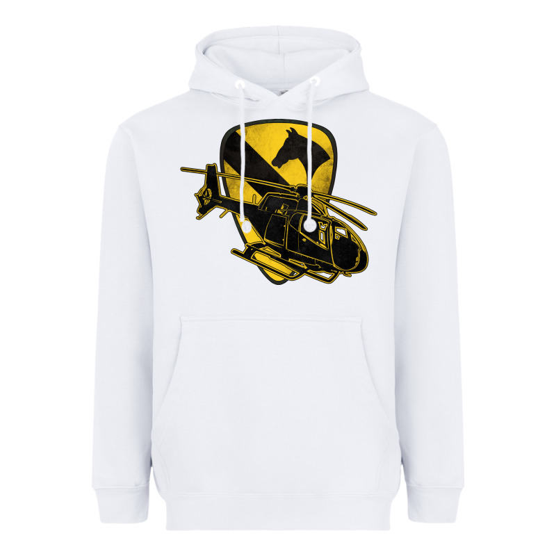 1st Cavalry Division Chopper Helicopter Air Cav Heavyweight Hoodie by Jasminsmagicworld | Teevron