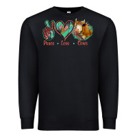 Black Peace Love Cows Premium Sweatshirt - Jasminsmagicworld