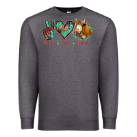 Charcoal Heather Peace Love Cows Premium Sweatshirt - Jasminsmagicworld