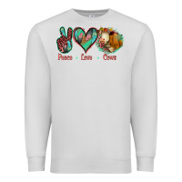 Dove Grey Peace Love Cows Premium Sweatshirt - Jasminsmagicworld