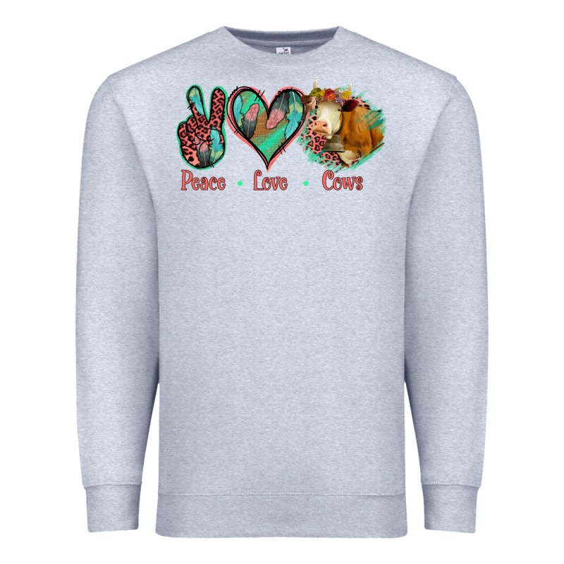 Peace Love Cows Premium Sweatshirt by Jasminsmagicworld | Teevron
