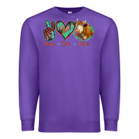 Purple Peace Love Cows Premium Sweatshirt - Jasminsmagicworld