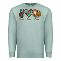 Seafoam Peace Love Cows Premium Sweatshirt - Jasminsmagicworld