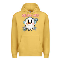 Antique Gold chill out christmas snowman Premium Hoodie - MaliasSmallBusiness