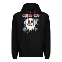 Black chill out christmas snowman Premium Hoodie - MaliasSmallBusiness