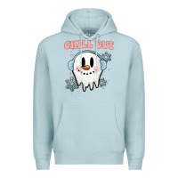 Blue Mist chill out christmas snowman Premium Hoodie - MaliasSmallBusiness