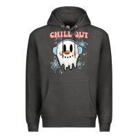 Charcoal Heather chill out christmas snowman Premium Hoodie - MaliasSmallBusiness
