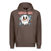 Coffee chill out christmas snowman Premium Hoodie - MaliasSmallBusiness