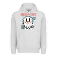 Dove Grey chill out christmas snowman Premium Hoodie - MaliasSmallBusiness
