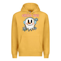 Mustard chill out christmas snowman Premium Hoodie - MaliasSmallBusiness