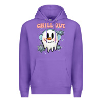 Purple chill out christmas snowman Premium Hoodie - MaliasSmallBusiness