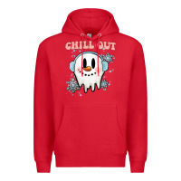 Red chill out christmas snowman Premium Hoodie - MaliasSmallBusiness