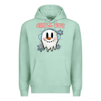Seafoam chill out christmas snowman Premium Hoodie - MaliasSmallBusiness