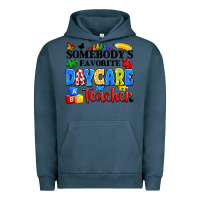 Pigment Midnight Navy somebody's favorite daycare teacher Urban Hoodie - Artiststas