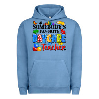 Pigment Pebble Blue somebody's favorite daycare teacher Urban Hoodie - Artiststas