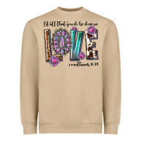 Mushroom western let all that you do be done in love with g Heavyweight Sweatshirt - texasbilliewilder