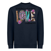 Navy western let all that you do be done in love with g Heavyweight Sweatshirt - texasbilliewilder