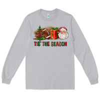 Moon Dust Tis The Season Christmas With Football And Santa Long Sleeve Tee - FaDigitalArtStudio