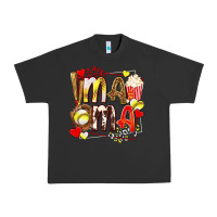 Pigment Black mama softball baseball with popcorn Urban Heavy Tee - texasbilliewilder