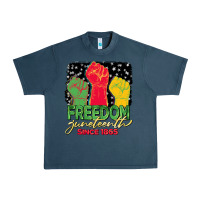 Midnight Navy freedom juneteenth since 1865 Urban Heavy Tee - BarkalooDesign