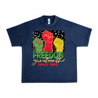 Navy freedom juneteenth since 1865 Urban Heavy Tee - BarkalooDesign