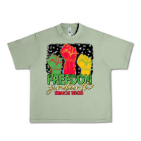Oil Green freedom juneteenth since 1865 Urban Heavy Tee - BarkalooDesign