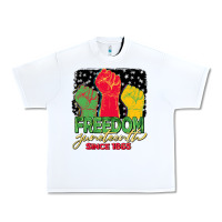 White freedom juneteenth since 1865 Urban Heavy Tee - BarkalooDesign