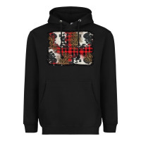 Black Christmas red plaid background Heavyweight Hoodie - BarkalooDesign