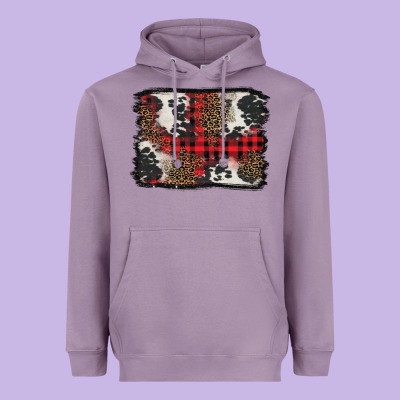 Christmas Red Plaid Background Heavyweight Hoodie Designed By Barkaloodesign
