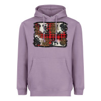 Lavender Christmas red plaid background Heavyweight Hoodie - BarkalooDesign