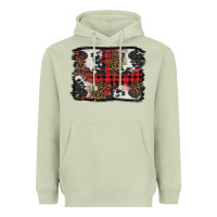 Matcha Christmas red plaid background Heavyweight Hoodie - BarkalooDesign