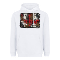 White Christmas red plaid background Heavyweight Hoodie - BarkalooDesign