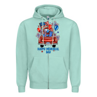 Seafoam happy memorial day farm truck Zipper Hoodie - JahusDesignShop