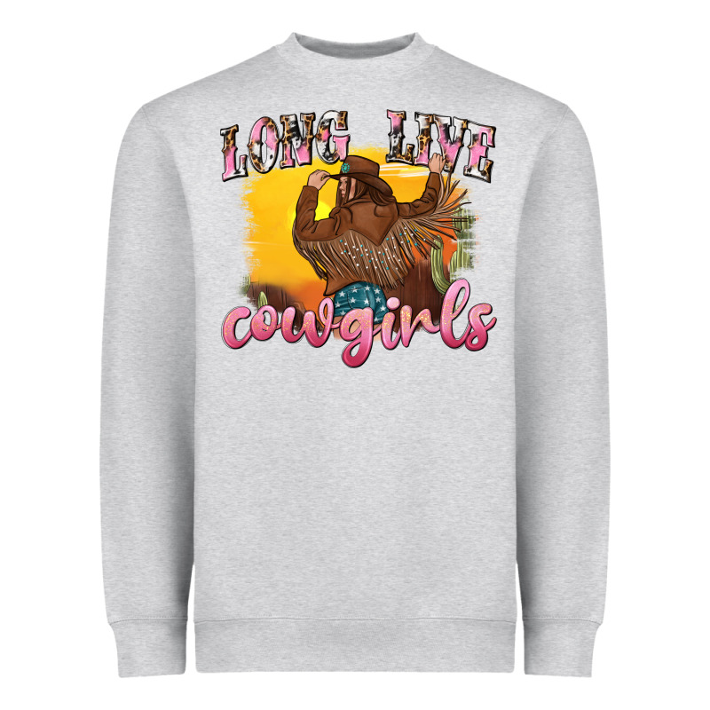 Western Long Live Cowgirls Heavyweight Sweatshirt by texasbilliewilder | Teevron