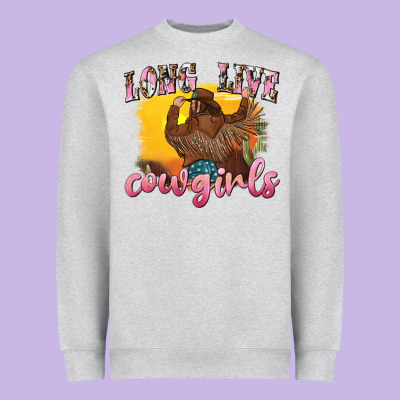 Heavyweight Sweatshirt western long live cowgirls