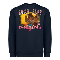 Navy western long live cowgirls Heavyweight Sweatshirt - texasbilliewilder