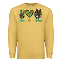 Antique Gold Peace Love Donkeys Premium Sweatshirt - Jasminsmagicworld